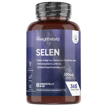 Selen-Tabletten von WeightWorld, 200 µg, 365 Tabletten im braunen Fläschchen