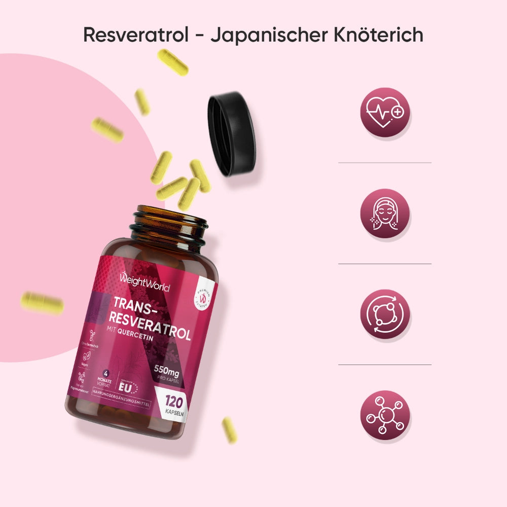 Trans-Resveratrol Kapseln mit Quercetin