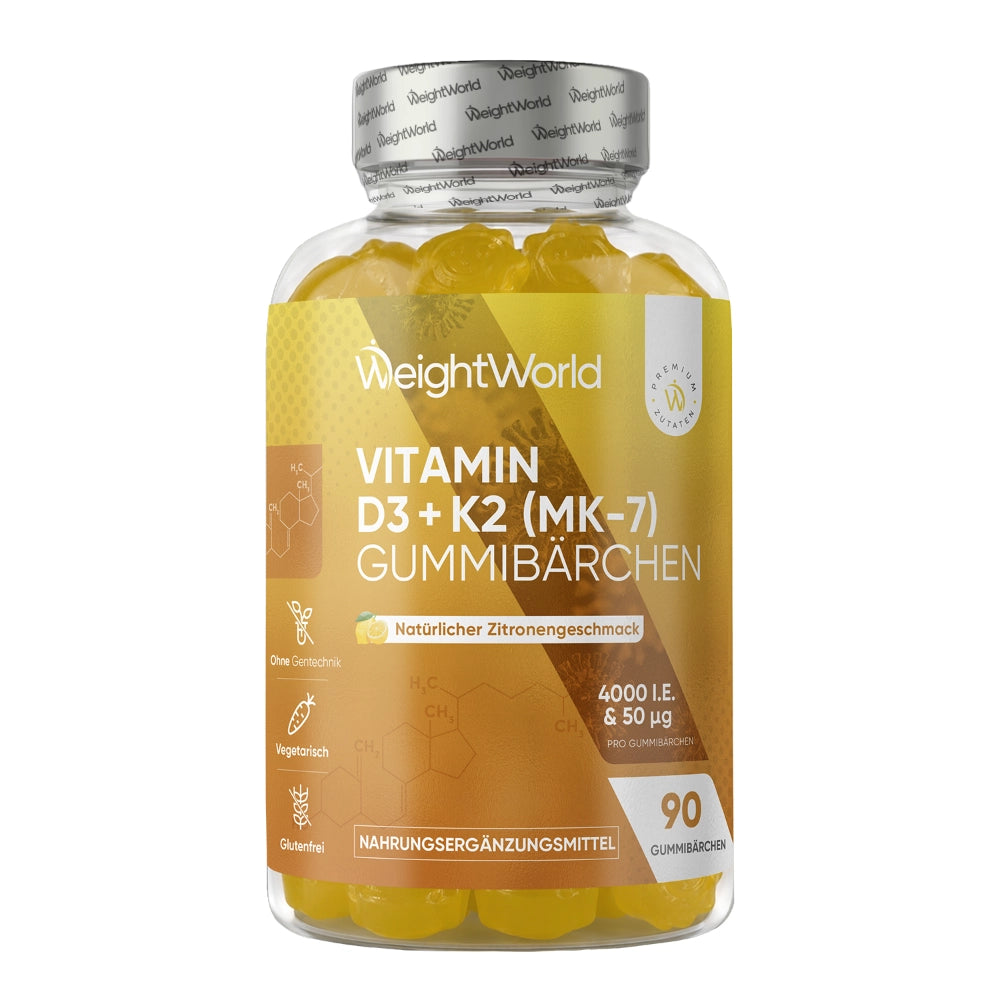 WeightWorld Vitamin D3 + K2 (MK-7) Gummibärchen