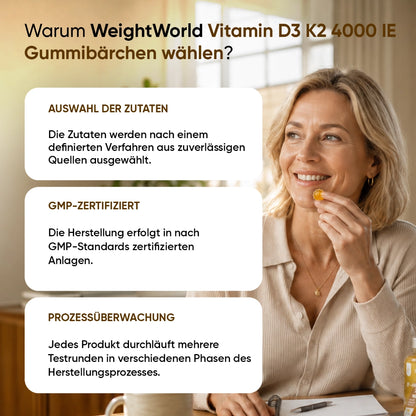 WeightWorld Vitamin D3 + K2 (MK-7) Gummibärchen