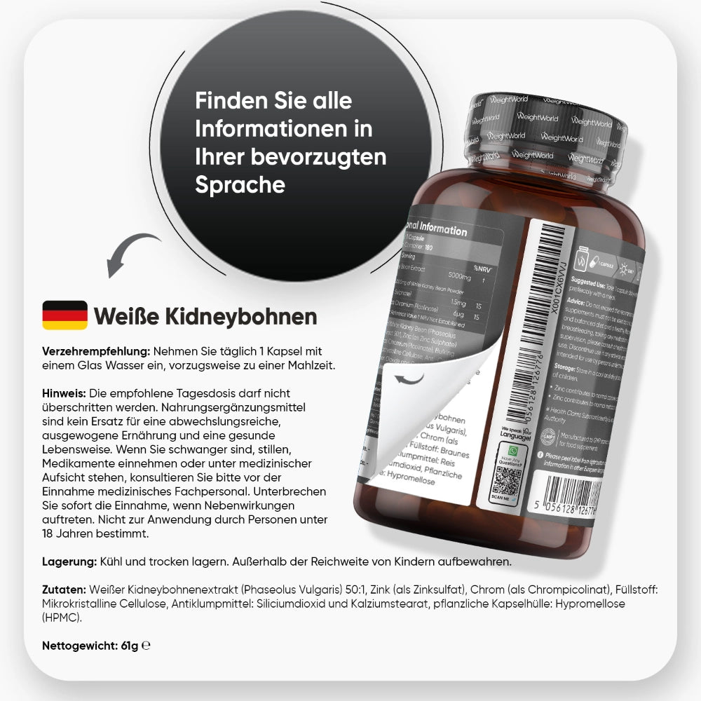 Weiße Kidneybohnen Extrakt Kapseln